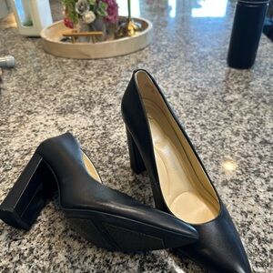 Nine West Black Block Heel Pumps